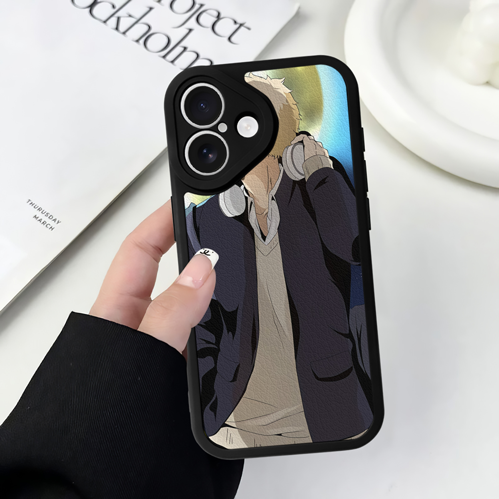 （画像用） ハイキュー!! Haikyu!! 【iPhone 16シリーズ対応】シリコンスマホケース（レザー調） 材質：シリコン